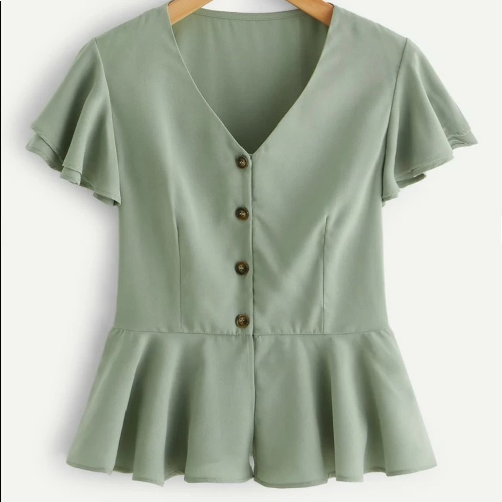 Shein Ruffle Blouse - Picture 2 of 3